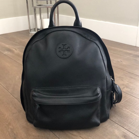 tory burch pebbled leather backpack